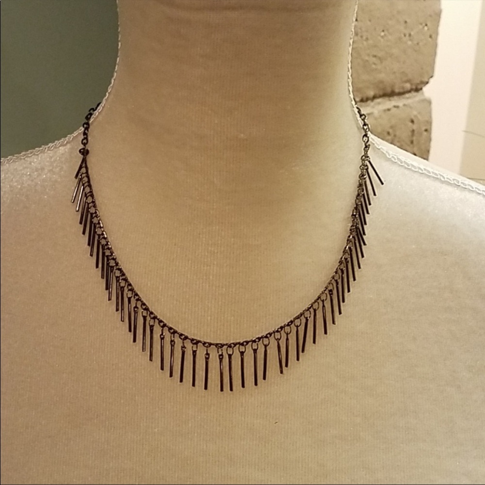 NWT Gunmetal Necklace and Earring Set